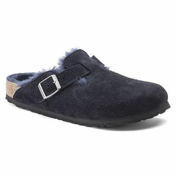 Boston Birkenstock Semisove Kozene Damske Námornícka Modrá | SK 231HAP